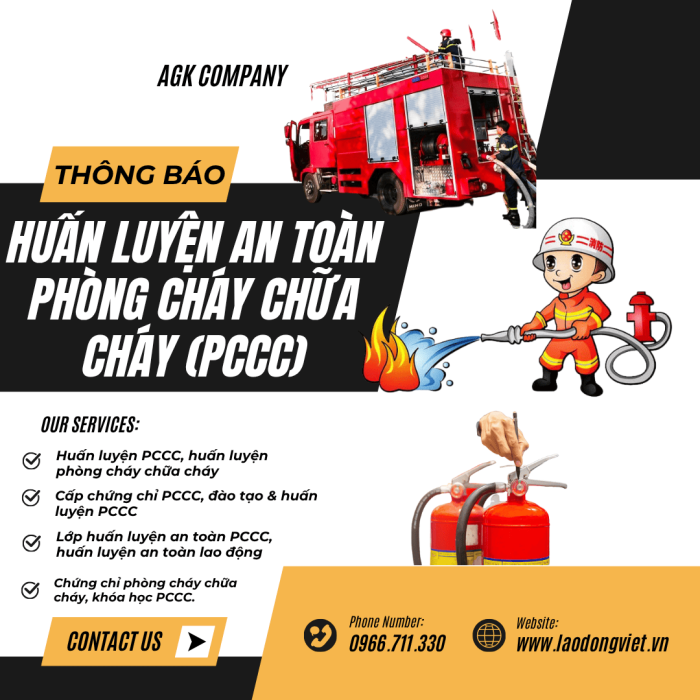 Huấn luyện & Cấp Chứng Chỉ An Toàn Trong PCCC (Phòng Cháy Chữa Cháy)