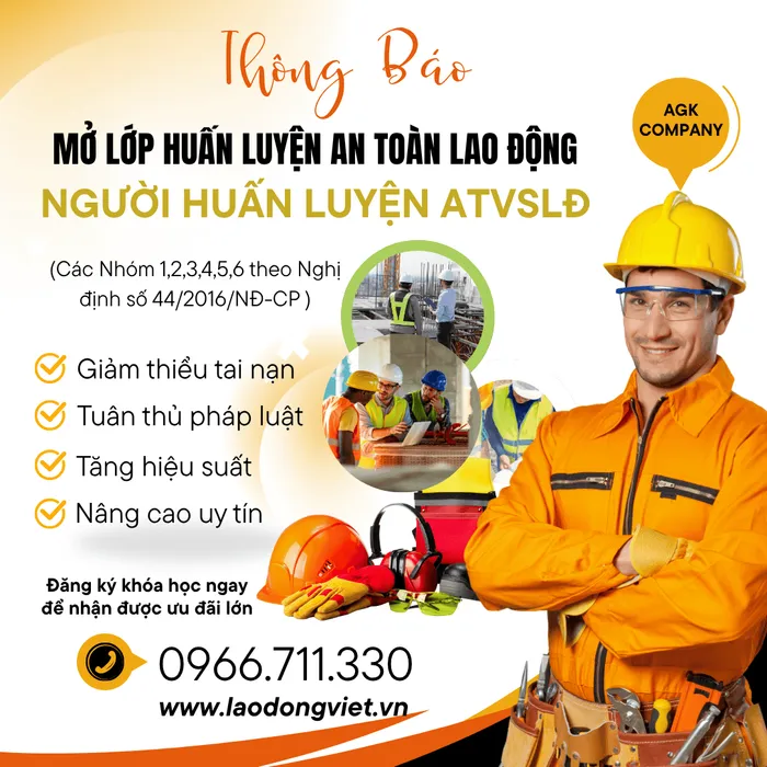 KHÓA HUẤN LUYỆN NGƯỜI HUẤN LUYỆN ATVSLĐ