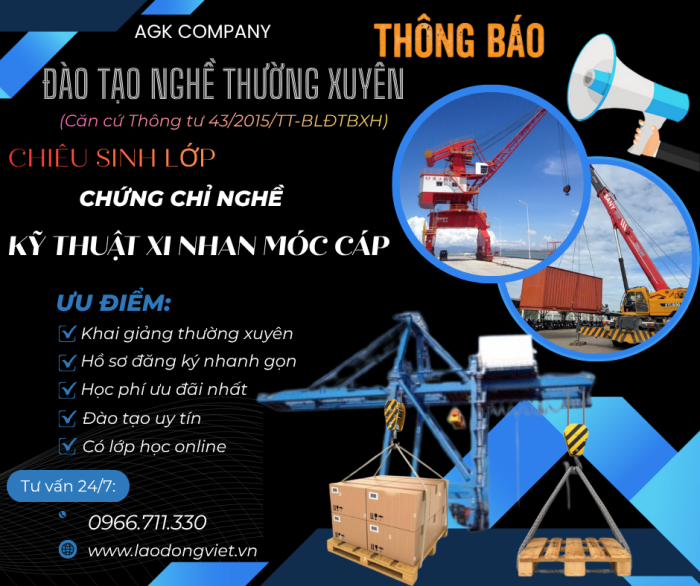 Đào Tạo & Cấp Chứng chỉ Nghề Kỹ Thuật Xi Nhan Móc Cáp