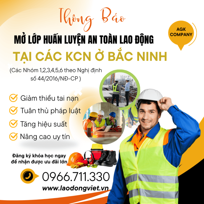 Huấn Luyện An Toàn VSLĐ Tại Các KCN Ở Bắc Ninh