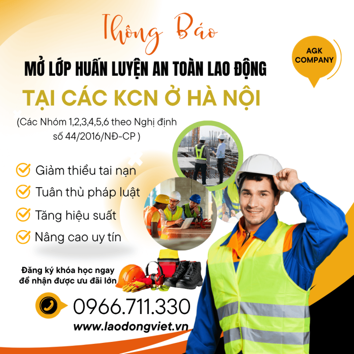 Huấn Luyện An Toàn VSLĐ Tại Các KCN Ở Hà Nội