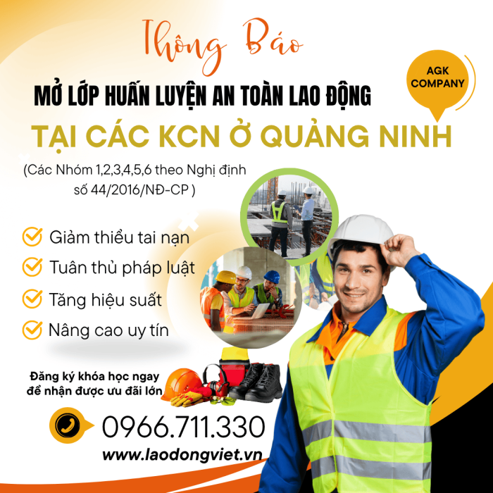 Huấn Luyện An Toàn VSLĐ Tại Các KCN Ở Quảng Ninh