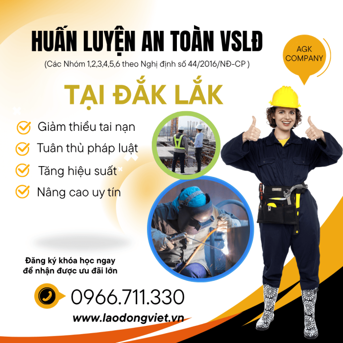 Huấn Luyện An Toàn - Vệ Sinh Lao Động Tại Đắk Lắk