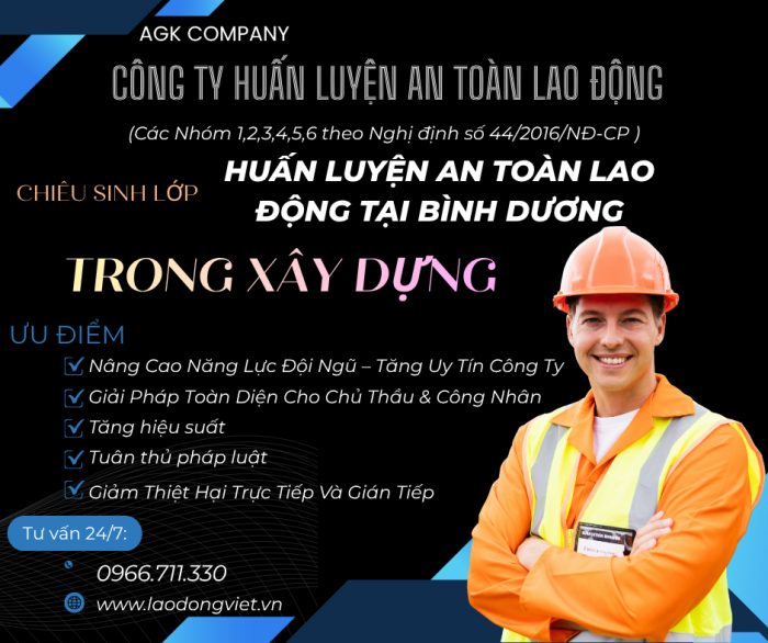 Huấn Luyện An Toàn VS Lao Động Trong Xây Dựng Tại Bình Dương
