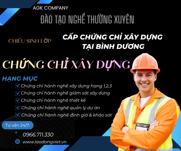 Dịch Vụ Cấp Chứng Chỉ Hành Nghề Xây Dựng Tại Bình Dương