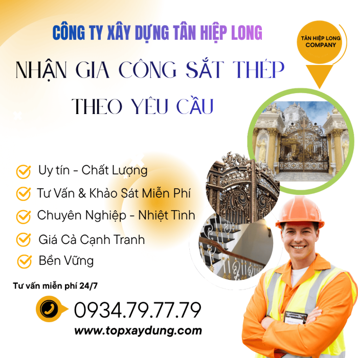 Chuyên làm Sắt Thép Từ A-Z Tại Nhà Theo Yêu Cầu Giá Rẻ