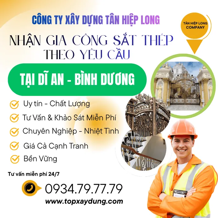 Chuyên làm Sắt Thép từ A-Z tại nhà trọn gói Tại Dĩ An 