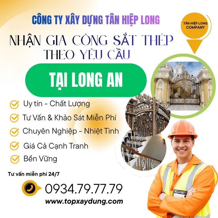 Chuyên làm Sắt Thép từ A-Z tại nhà trọn gói Tại Long An