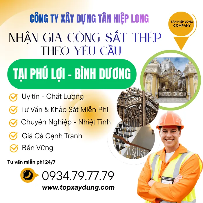 Chuyên làm Sắt Thép từ A-Z tại nhà trọn gói Tại Phú Lợi