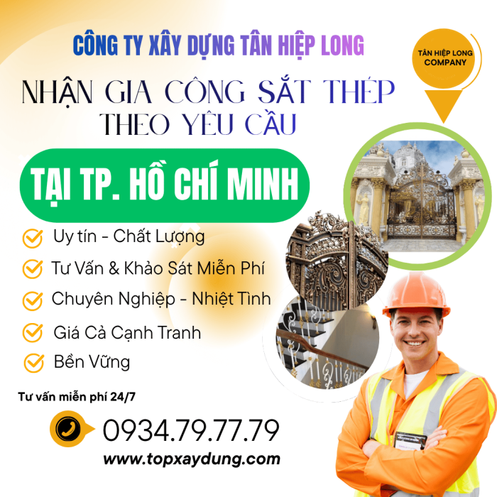 Chuyên làm Sắt Thép từ A-Z tại nhà trọn gói Tại Tp Hồ Chí Minh