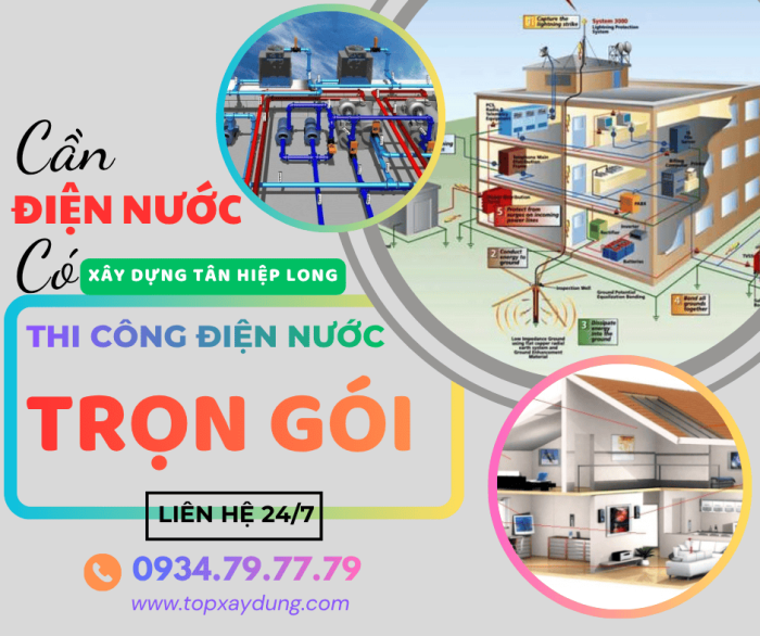 Chuyên Thi Công Điện Nước Trọn Gói Uy Tín Giá Rẻ I Xây Dựng Tân Hiệp Long