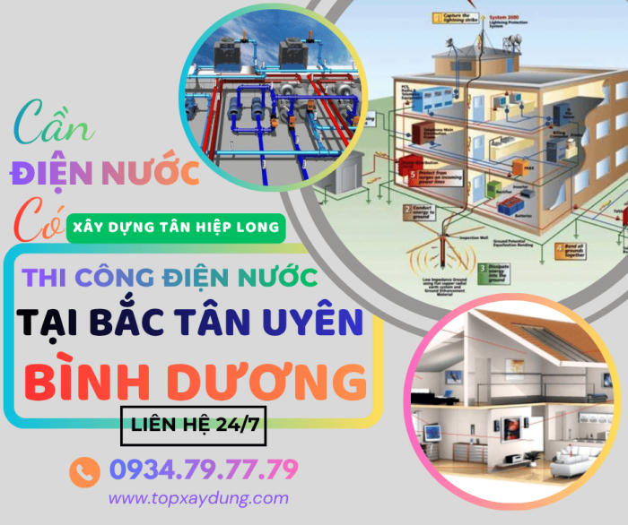Thi Công Điện Nước Trọn Gói Tại Bắc Tân Uyên Uy Tín Giá Rẻ 
