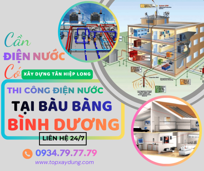 Thi Công Điện Nước Trọn Gói Tại Bàu Bàng - Bình Dương Uy Tín Giá Rẻ 