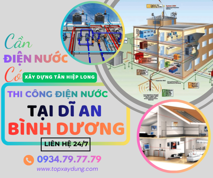 Thi Công Điện Nước Trọn Gói Tại Dĩ An - Bình Dương Uy Tín Giá Rẻ 