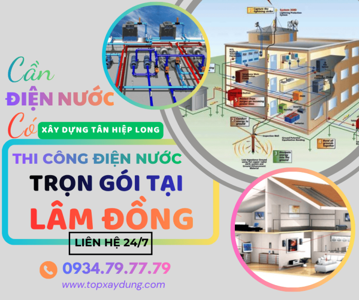 Thi Công Điện Nước Trọn Gói Tại Lâm Đồng Uy Tín Giá Rẻ I Xây Dựng Tân Hiệp Long