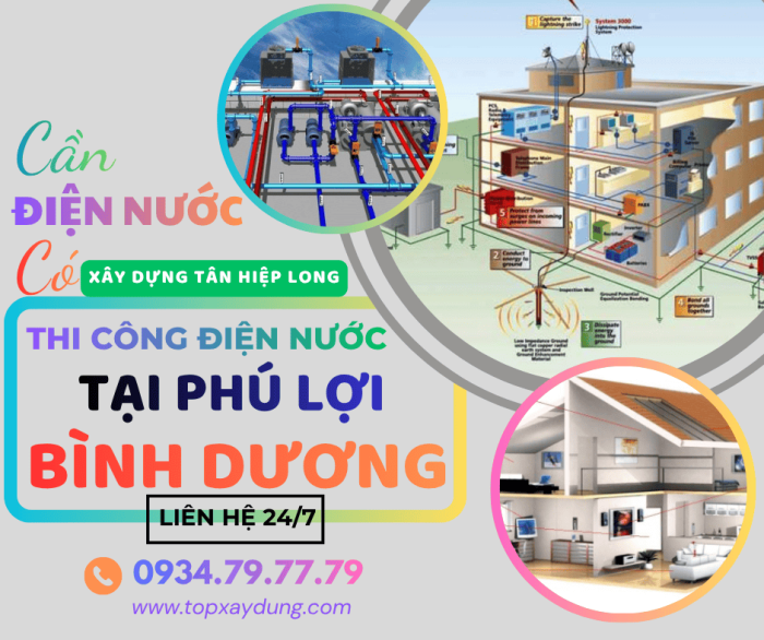 Thi Công Điện Nước Trọn Gói Tại Phú Lợi - Bình Dương Uy Tín Giá Rẻ