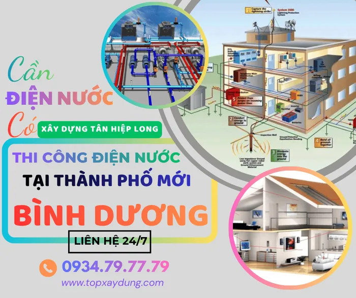 Thi Công Điện Nước Trọn Gói Tại TP Mới - Bình Dương Uy Tín Giá Rẻ 