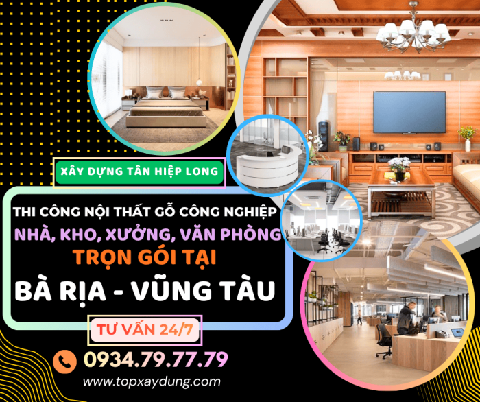 Thi Công Nội Thất Gỗ Công Nghiệp - MDF Giá Xưởng tại Bà Rịa - Vũng Tàu