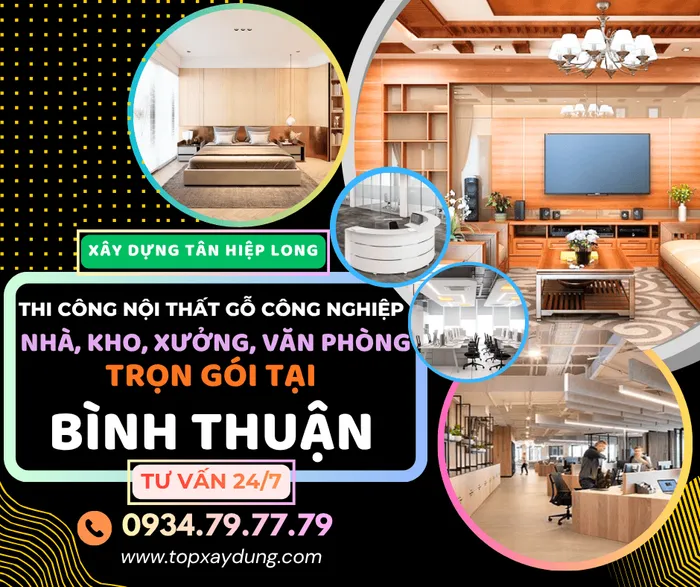 Thi Công Nội Thất Gỗ Công Nghiệp - MDF Giá Xưởng tại Bình Thuận Trọn Gói