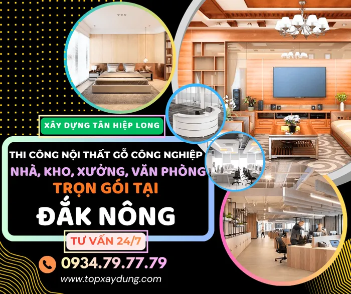 Thi Công Nội Thất Gỗ Công Nghiệp - MDF Giá Xưởng tại Đắk Nông Trọn Gói