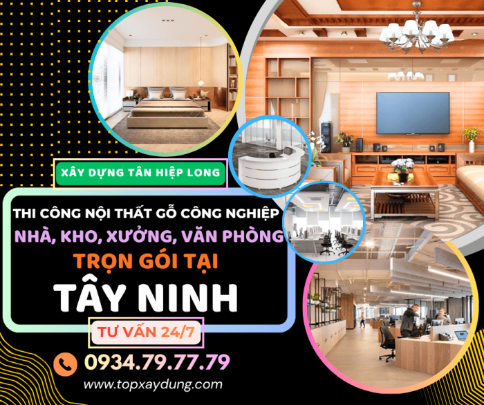 Thi Công Nội Thất Gỗ Công Nghiệp - MDF Giá Xưởng tại Tây Ninh Trọn Gói
