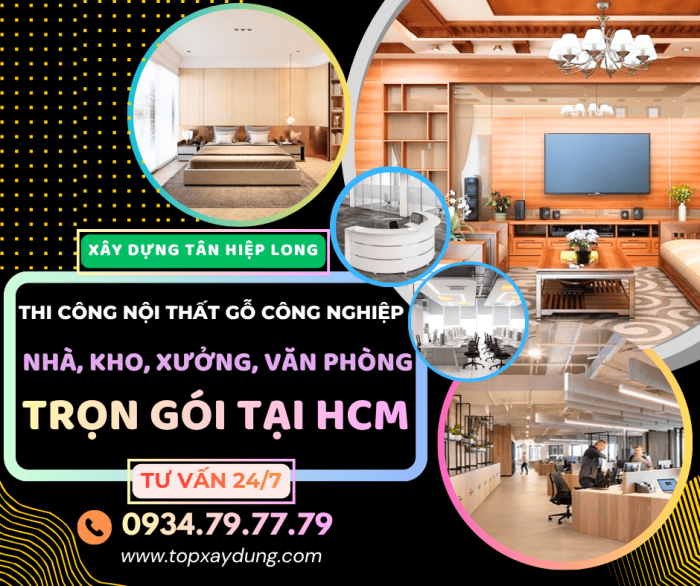 Thi Công Nội Thất Gỗ Công Nghiệp - MDF Giá Xưởng tại TpHCM Trọn Gói