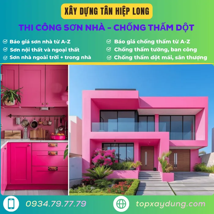 Báo giá Sơn Nhà – Chống Thấm Dột trọn gói từ A-Z I Xây Dựng Tân Hiệp Long