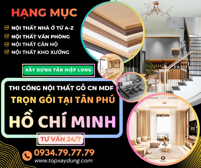 Thi Công Nội Thất Gỗ Công Nghiệp - MDF Giá Xưởng tại Tân Phú