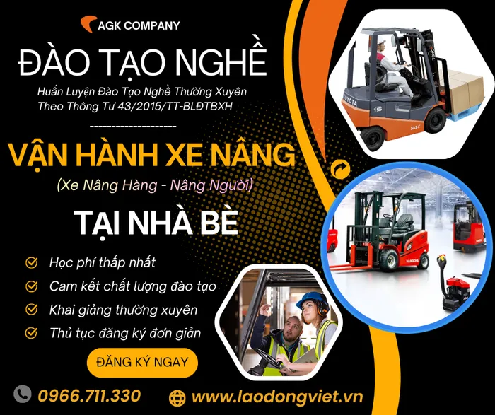 Học Lái Xe Nâng Tại Nhà Bè – Đào Tạo Cấp Chứng Chỉ Nghề Vận Hành Xe Nâng