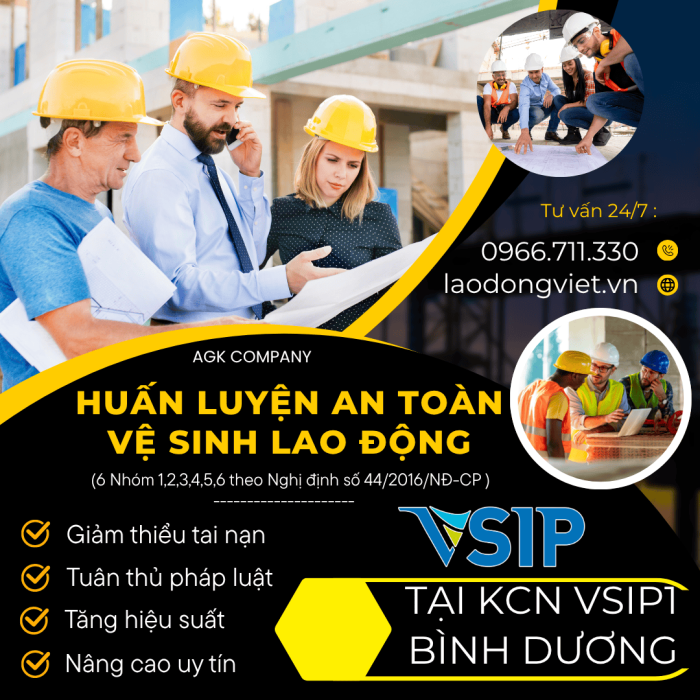 Huấn Luyện An Toàn - Vệ Sinh Lao Động ở KCN VSIP1-Bình Dương