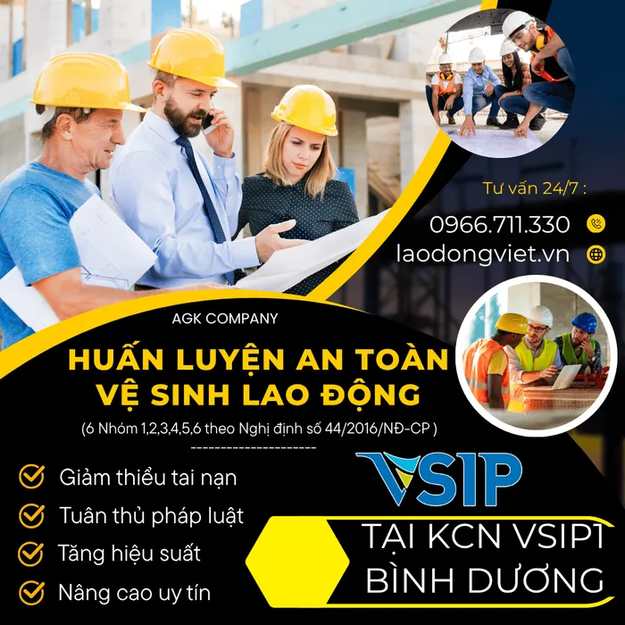 Huấn Luyện An Toàn - Vệ Sinh Lao Động ở KCN VSIP1-Bình Dương