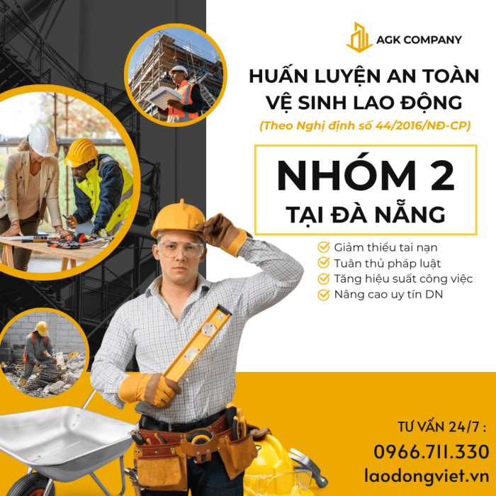 Huấn Luyện An Toàn Lao Động Nhóm 2 tại Đà Nẵng
