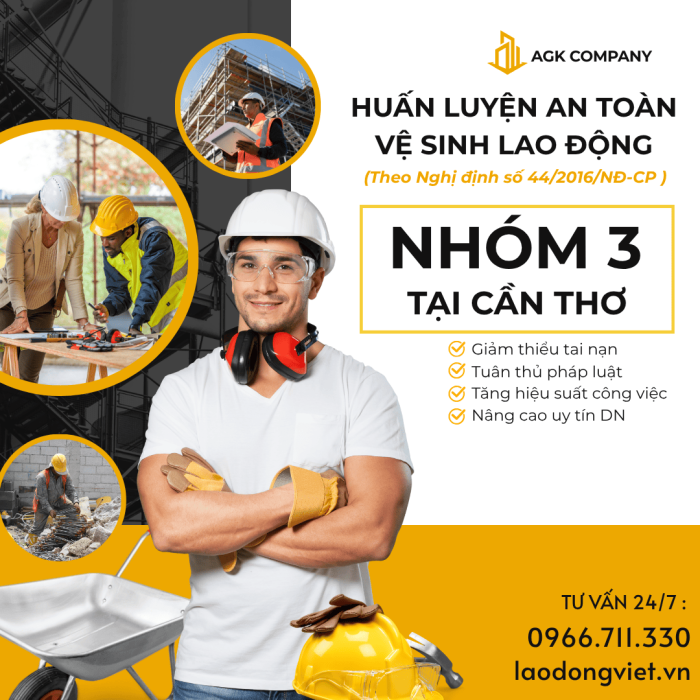 Huấn Luyện An Toàn Lao Động Nhóm 3 tại Cần Thơ