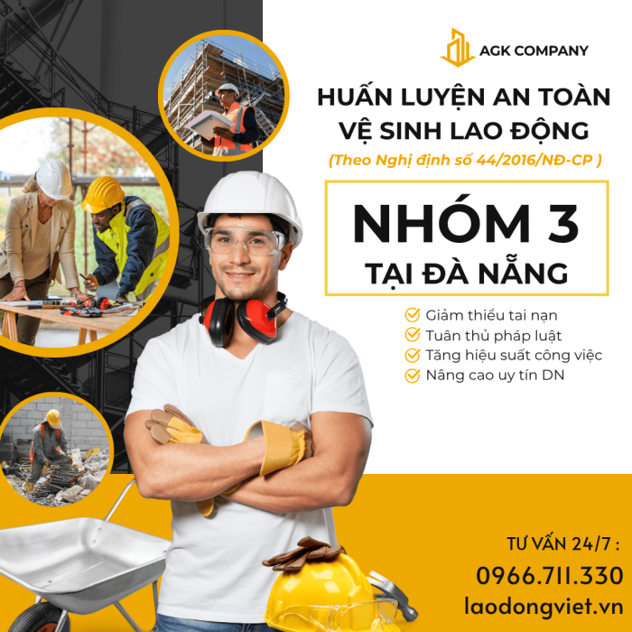 Huấn Luyện An Toàn Lao Động Nhóm 3 tại Đà Nẵng