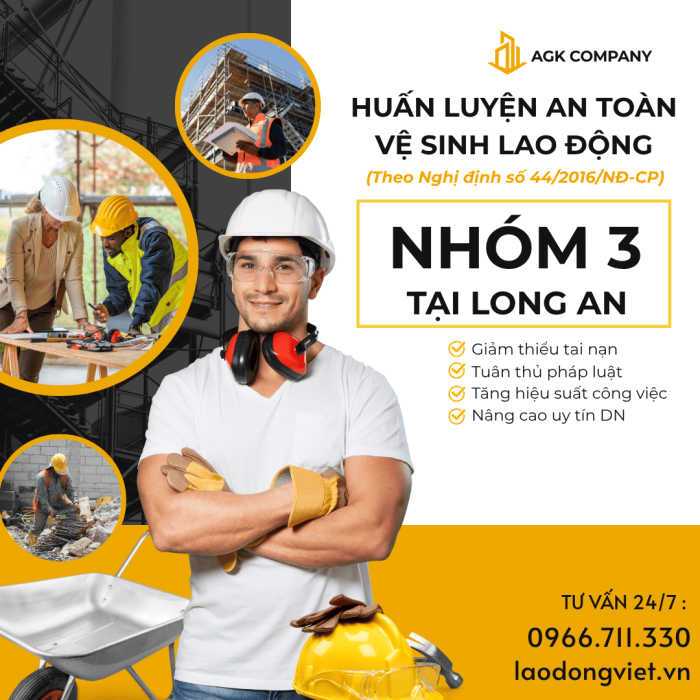 Huấn Luyện An Toàn Lao Động Nhóm 3 tại Long An