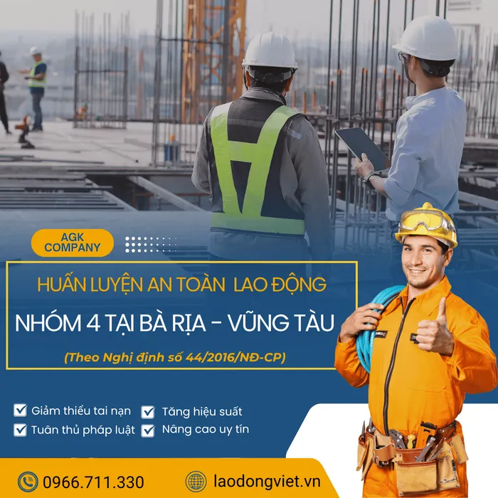 Huấn Luyện An Toàn Lao Động Nhóm 4 ở Bà Rịa - Vũng Tàu