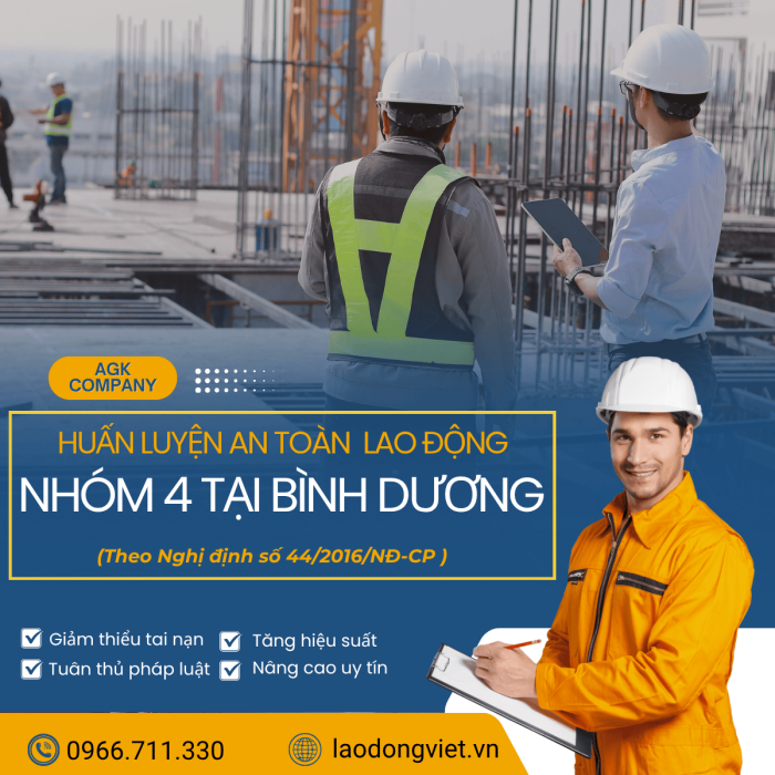 Huấn Luyện An Toàn Lao Động Nhóm 4 tại Bình Dương