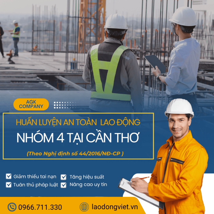 Huấn Luyện An Toàn Lao Động Nhóm 4 tại Cần Thơ