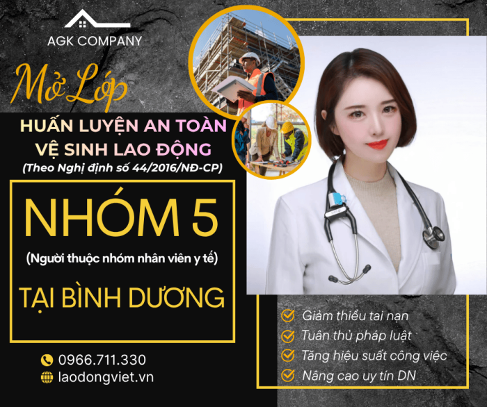 Huấn Luyện An Toàn Lao Động Nhóm 5 ở Bình Dương