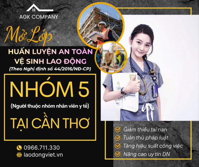 Huấn Luyện An Toàn Lao Động Nhóm 5 ở Cần Thơ