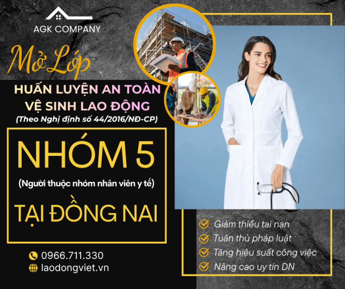 Huấn Luyện An Toàn Lao Động Nhóm 5 ở Đồng Nai