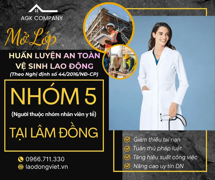 Huấn Luyện An Toàn Lao Động Nhóm 5 ở Lâm Đồng