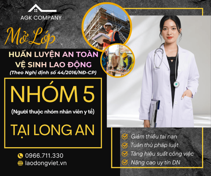 Huấn Luyện An Toàn Lao Động Nhóm 5 ở Long An