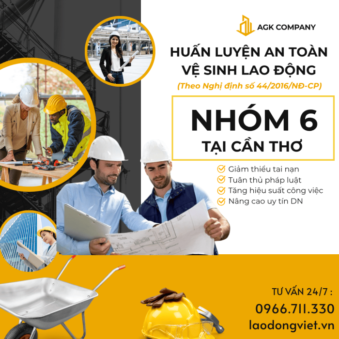 Huấn Luyện An Toàn Lao Động Nhóm 6 ở Cần Thơ