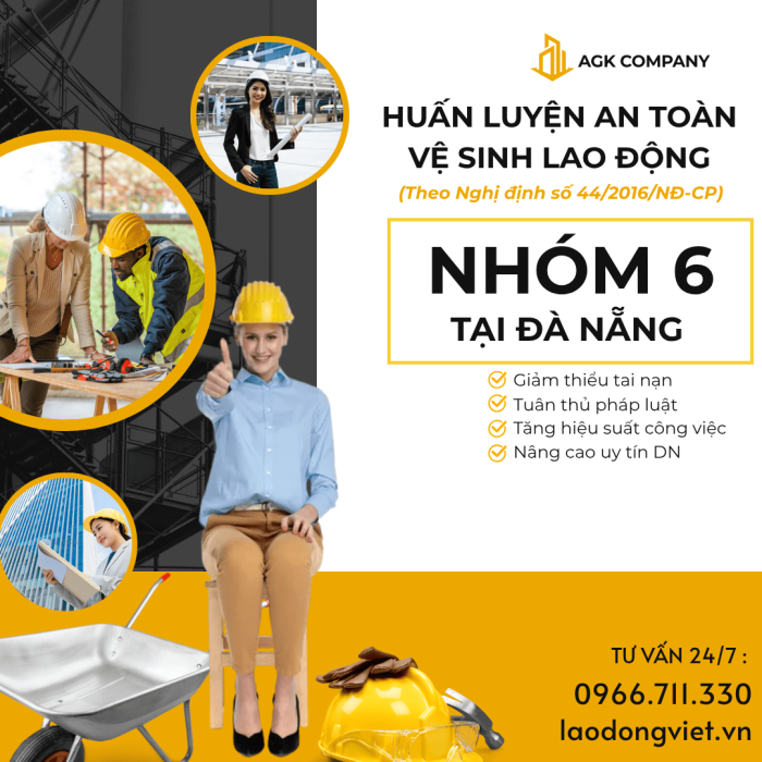 Huấn Luyện An Toàn Lao Động Nhóm 6 ở Đà Nẵng