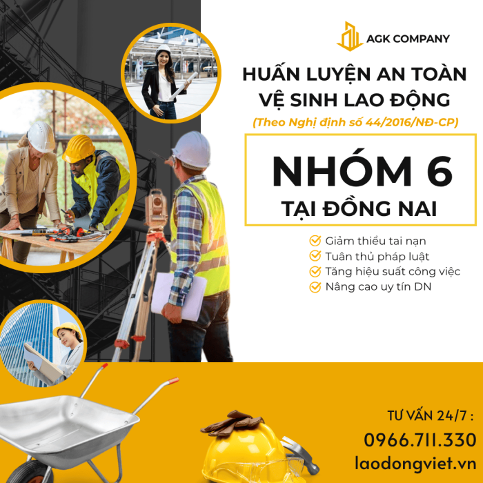 Huấn Luyện An Toàn Lao Động Nhóm 6 ở Đồng Nai