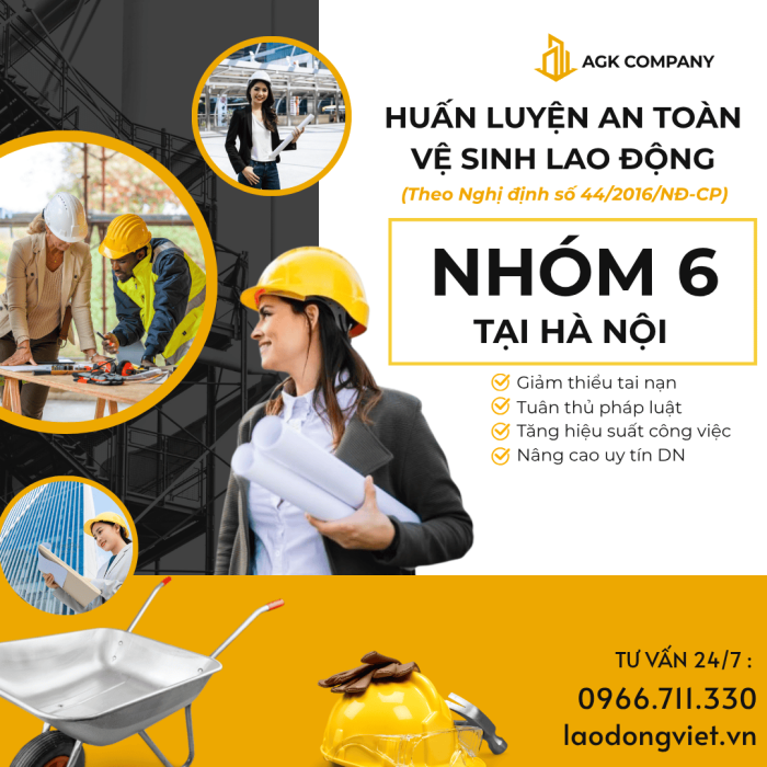 Huấn Luyện An Toàn Lao Động Nhóm 6 ở Hà Nội