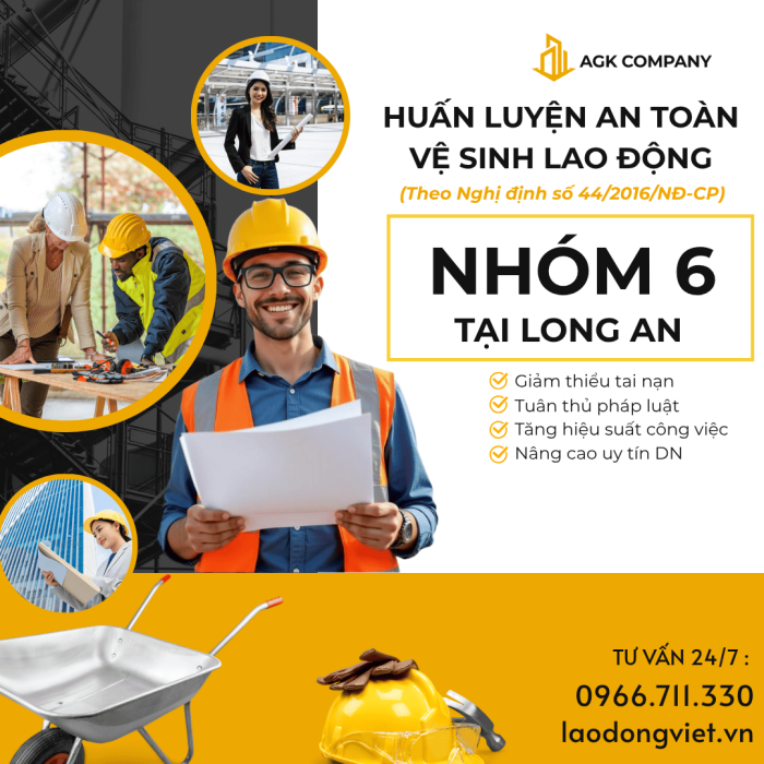 Huấn Luyện An Toàn Lao Động Nhóm 6 ở Long An