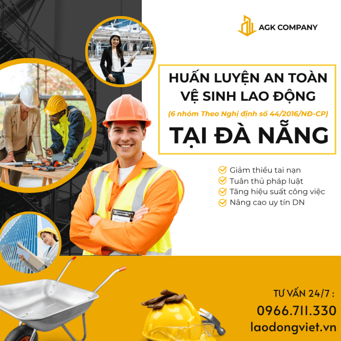 Công Ty An Toàn Lao Động Đà Nẵng – Dẫn Đầu Huấn Luyện 6 Nhóm Theo Nghị Định 44