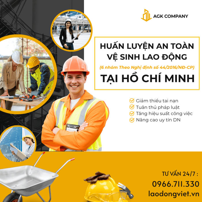 Công Ty An Toàn Lao Động Hồ Chí Minh – Dẫn Đầu Huấn Luyện 6 Nhóm Theo Nghị Định 44